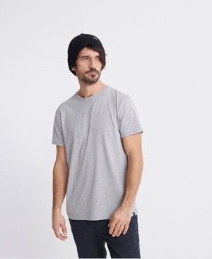 Superdry Organic Cotton Standard Label Férfi Pólók Kék/Szürke | CVMDX5912